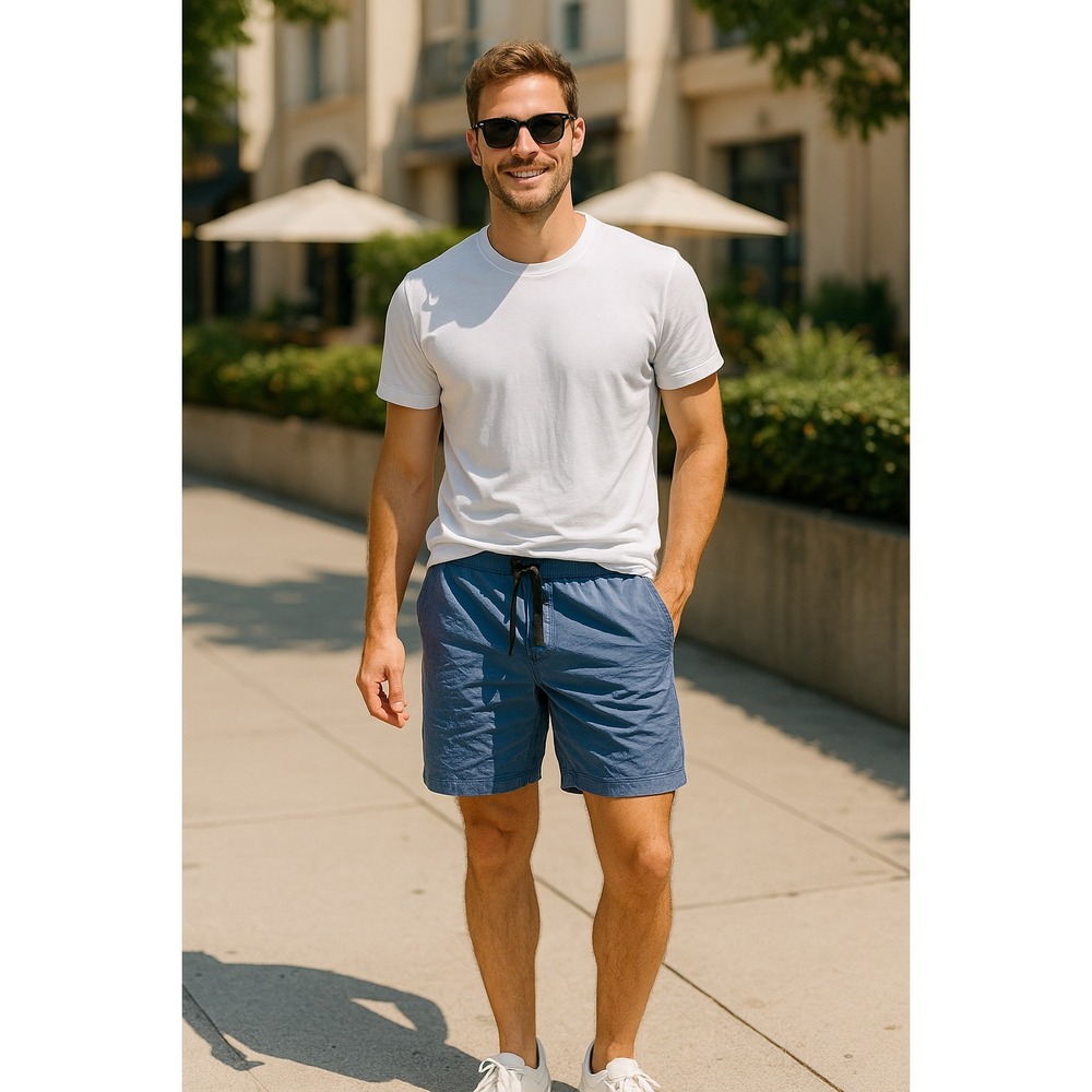 Rag & Bone Men's Barton Nylon Shorts Blue Size Small